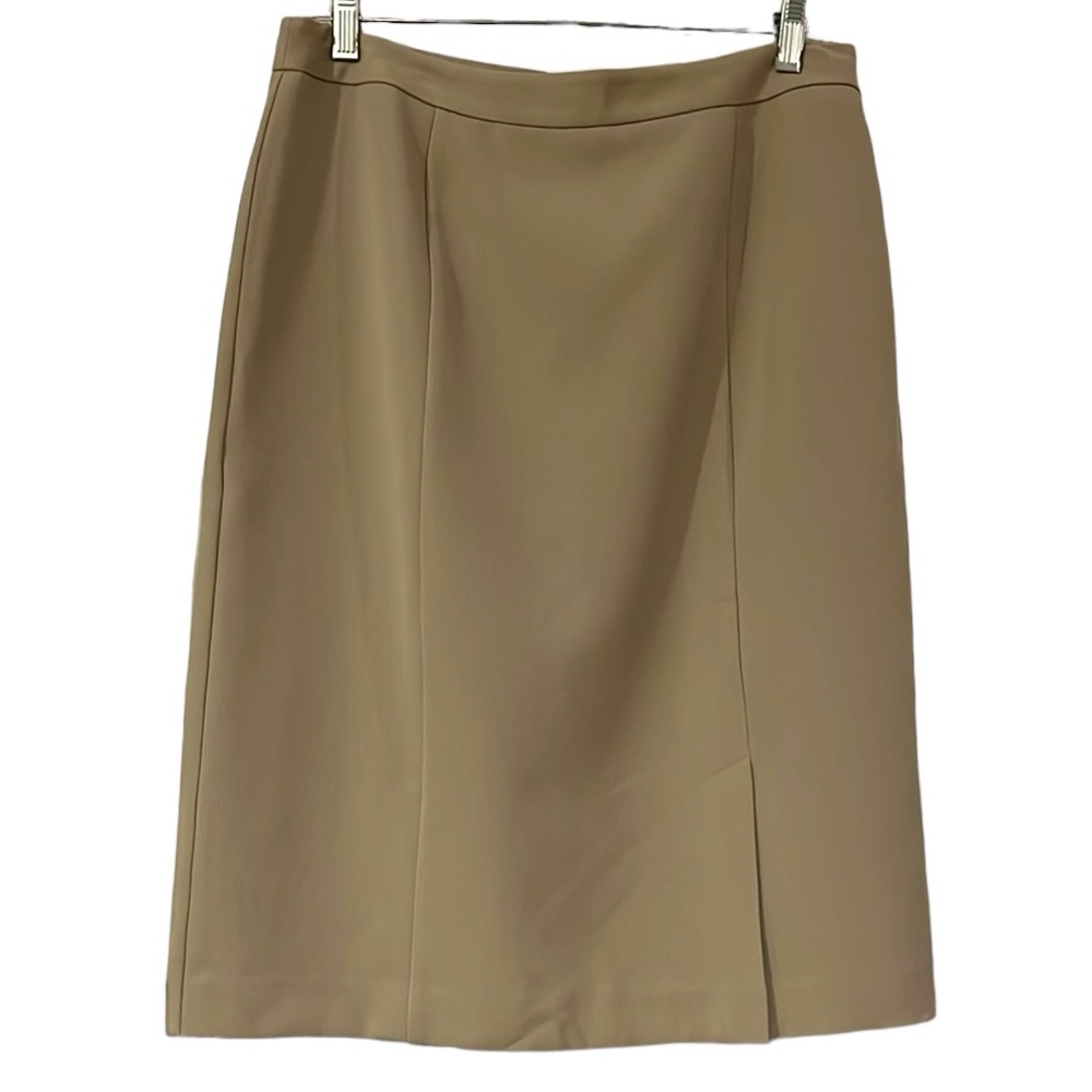 EAST 5TH MIDI CLASSIC FIT SKIRT KHAKI TAN SIZE 10 NEW WITH TAGS